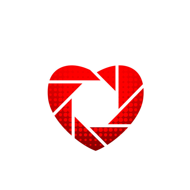 Логотип у формі серця для фотографів
 - Вектор, зображення