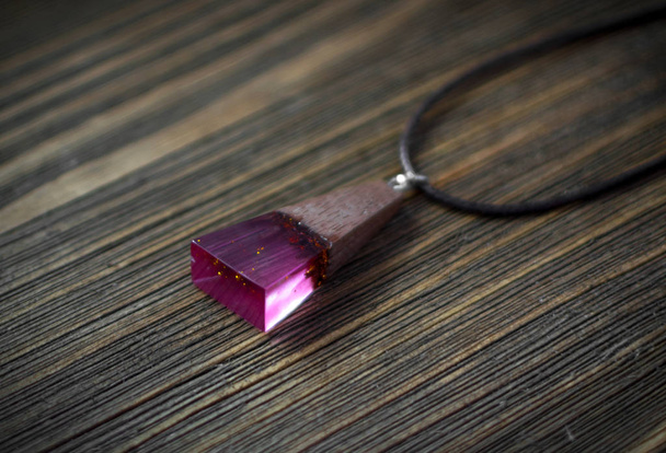 Jewelery Pendant with Pink Crystal - Photo, Image