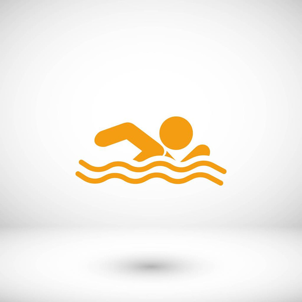swim icon vector - Vector, Image