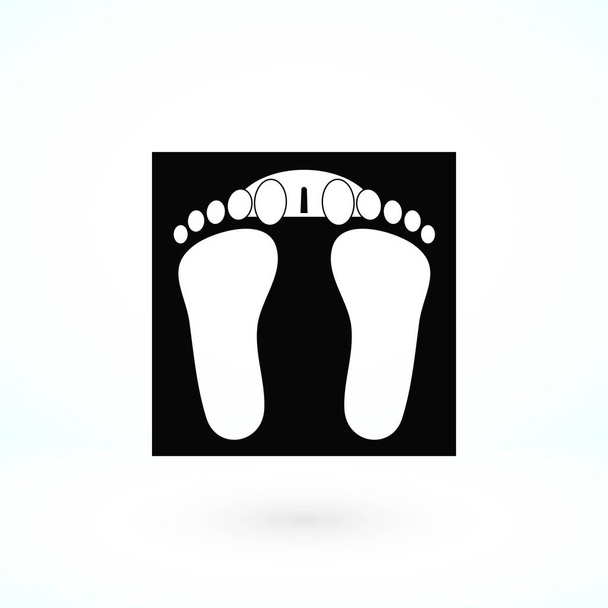 Symbolvektor für Fußabdrücke - Vektor, Bild