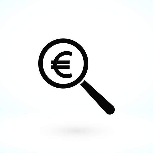 Buscar euro icono de dinero
 - Vector, Imagen