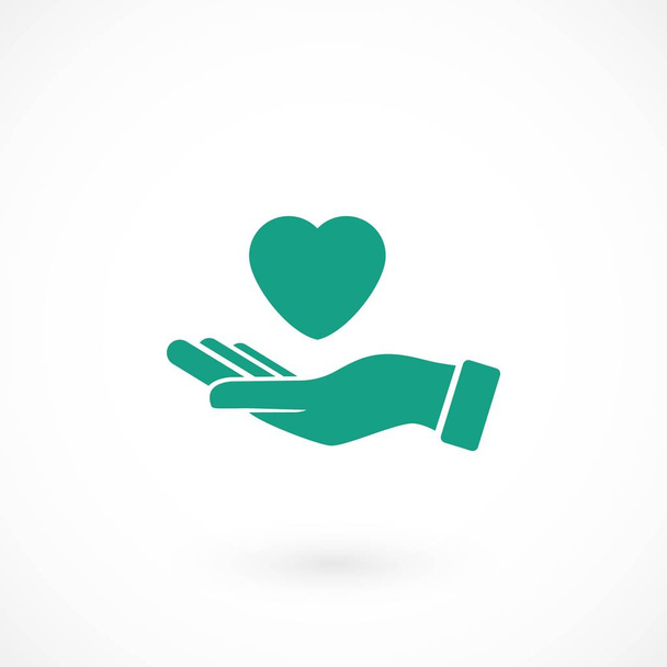 hands of the heart icon - Vector, Image