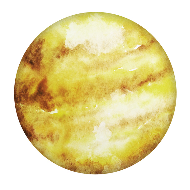 Планета Венера изолирована на белом фоне
 - Фото, изображение