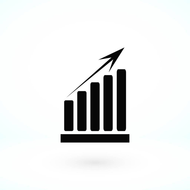  ikona diagramu růst - Vektor, obrázek