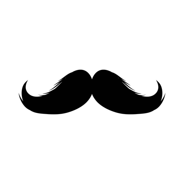 Moustaches Pegatina aislada sobre fondo blanco
 - Vector, imagen