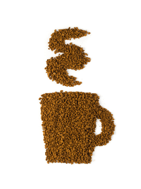 Instant Coffee Grains Isolated - Photo, Image