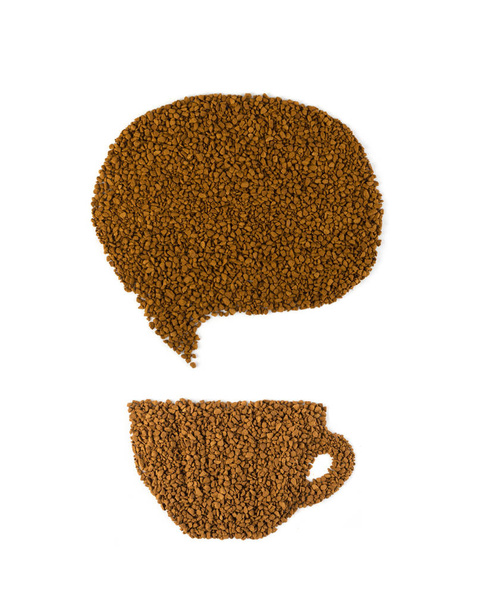 Instant Coffee Grains Isolated - Photo, Image