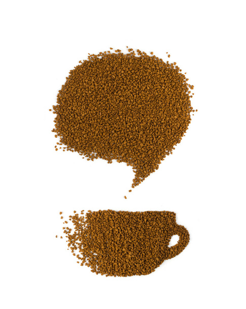 Instantní káva zrna, samostatný - Fotografie, Obrázek