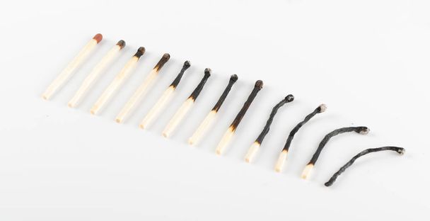 Gebrande Matches of Match Sticks - Foto, afbeelding