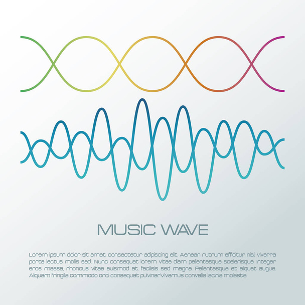 Инфография музыкальных волн
 - Вектор,изображение