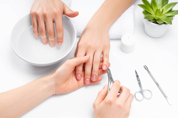 Hands care in the spa. Beautiful woman's hands with perfect manicure - Zdjęcie, obraz