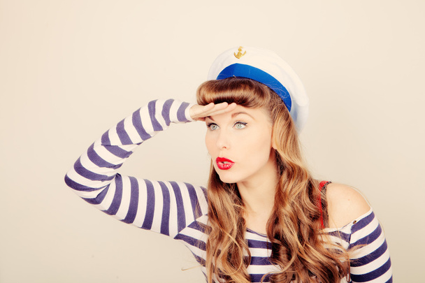 pin up sailor woman - Photo, image