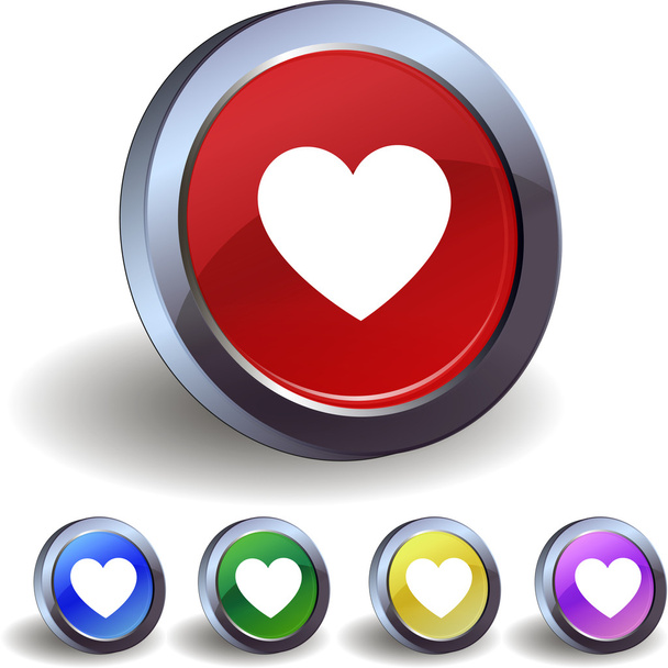 Heart buttons - Vektor, Bild