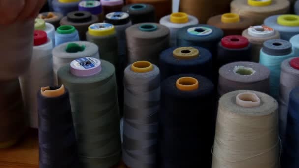 Very Nice Sewing Thread Reels Footage. - Footage, Video