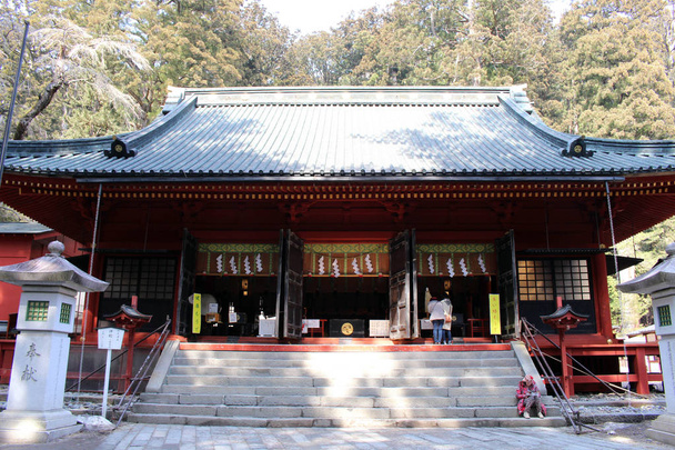 Around Futarasan Shrine and its toros (lighting), in the complex - Photo, image