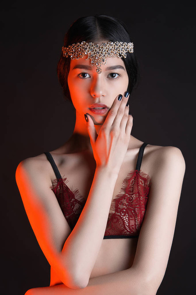 asian sexy woman in underwear and jewelry - Zdjęcie, obraz