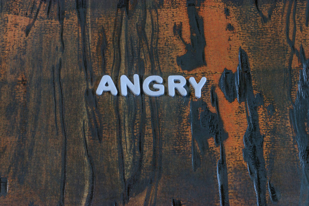 angry written in white lettering - Photo, Image