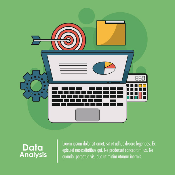 Datenanalyse-Infografik - Vektor, Bild