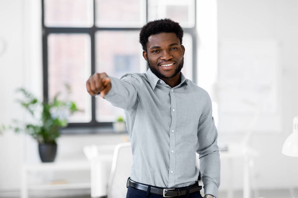 african businessman at office pointing at you - Photo, Image