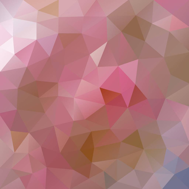 秋のピンクのトーンで多角形の背景 - ベクター画像