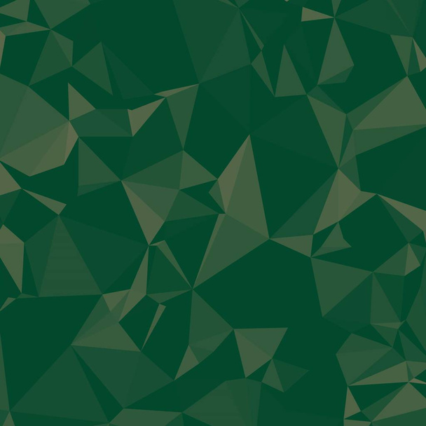 松とエメラルド グリーン トーンの光沢のある多角形の背景 - ベクター画像