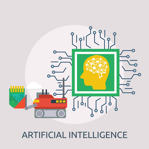 Projekt koncepcyjny sztucznej inteligencji - Wektor, obraz