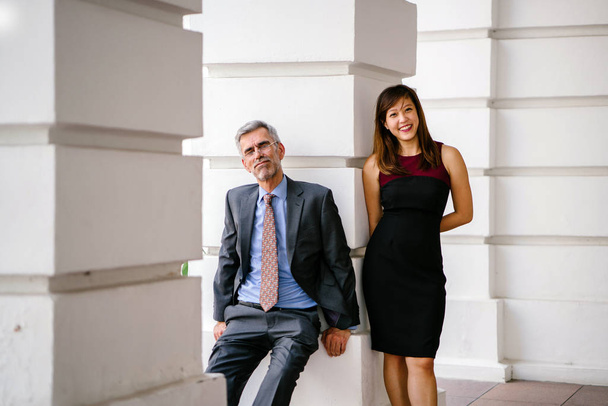 Business man and woman on the street, business concept - Photo, Image