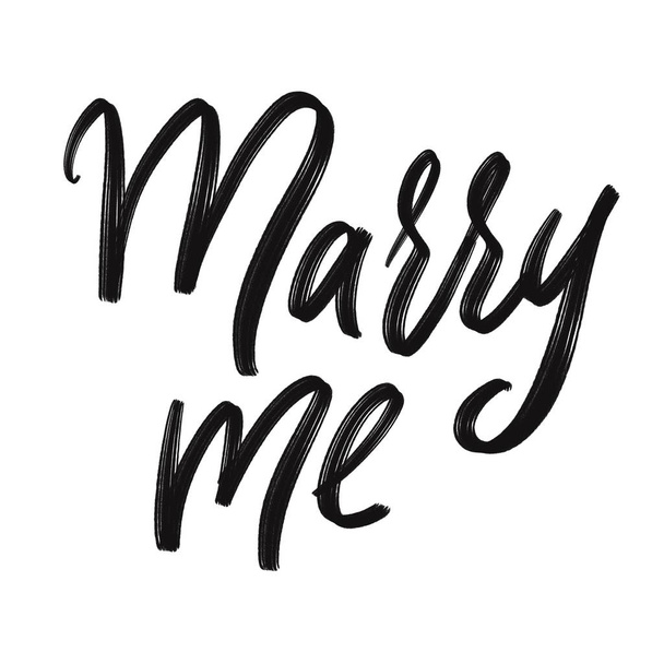 Marry me challigraphy. Love phrases and declarations.  - Photo, Image