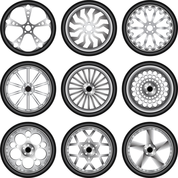 Колеса з гуми
 - Вектор, зображення