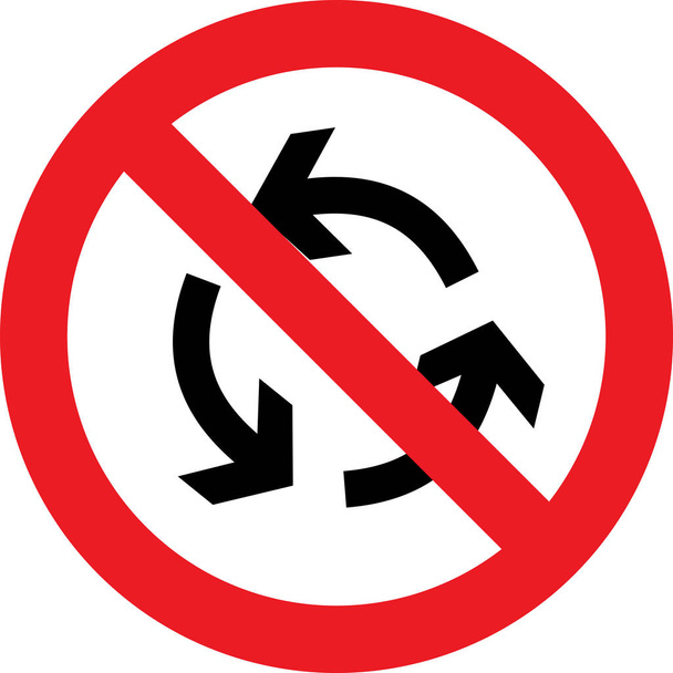 No roundabout sign - Photo, Image