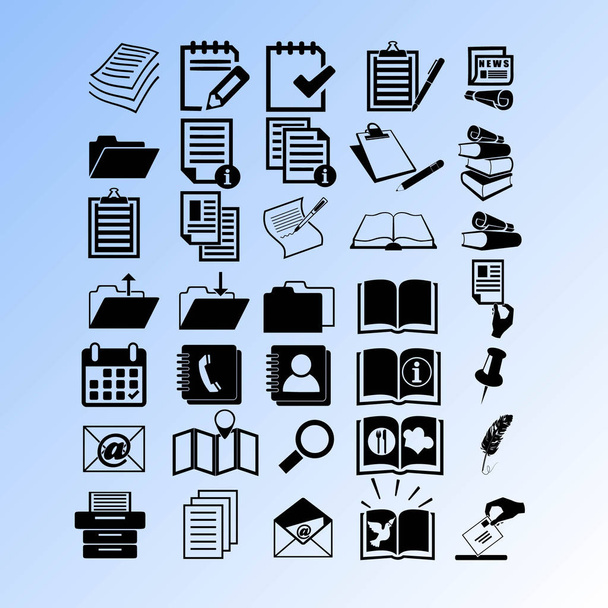 Illustration vectorielle des icônes de document
 - Vecteur, image