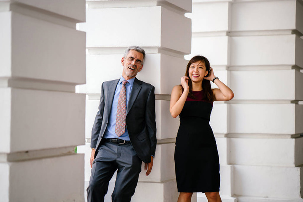 Business man and woman on the street, business concept - Photo, Image