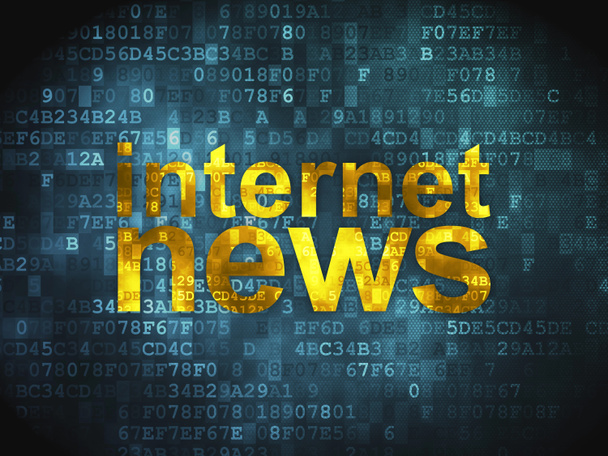 Concepto de noticias: Noticias de Internet sobre fondo digital
 - Foto, Imagen