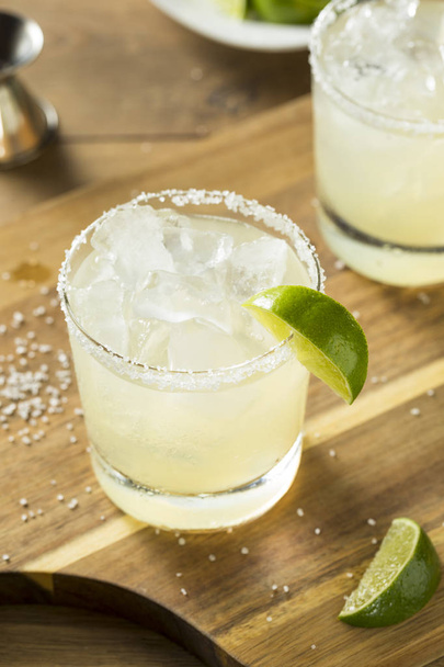 Alcoholic Lime Margarita with Tequila - 写真・画像