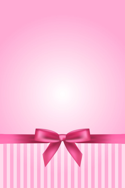 Vector pink background with bow - Vektori, kuva