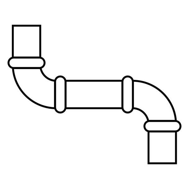 Icono de tubo ilustración de color negro estilo plano imagen simple
 - Vector, imagen