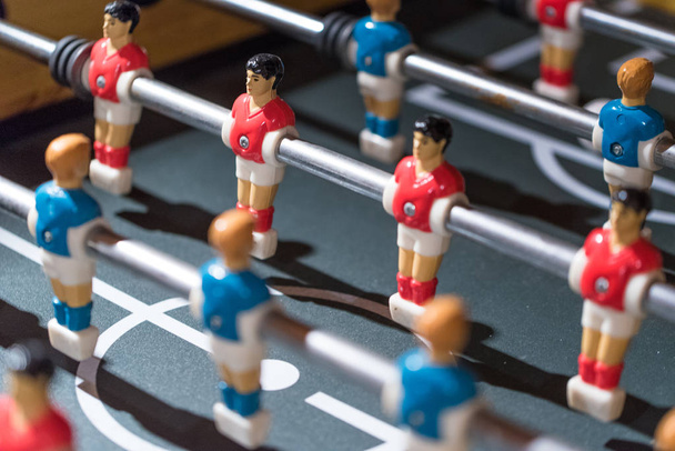 Table football kicker with miniature players - Foto, imagen