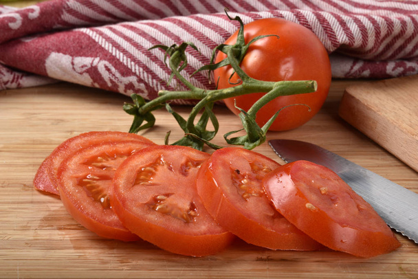 Sliced tomatoes - Fotoğraf, Görsel