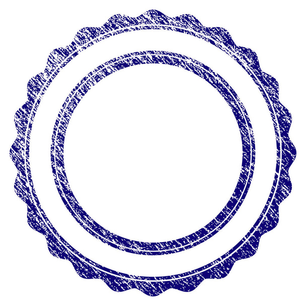 Grunge Textured Double Rosette Circular Frame - Vektör, Görsel