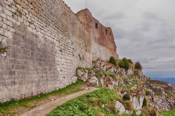 Montsegur középkori Cathar vár - Fotó, kép