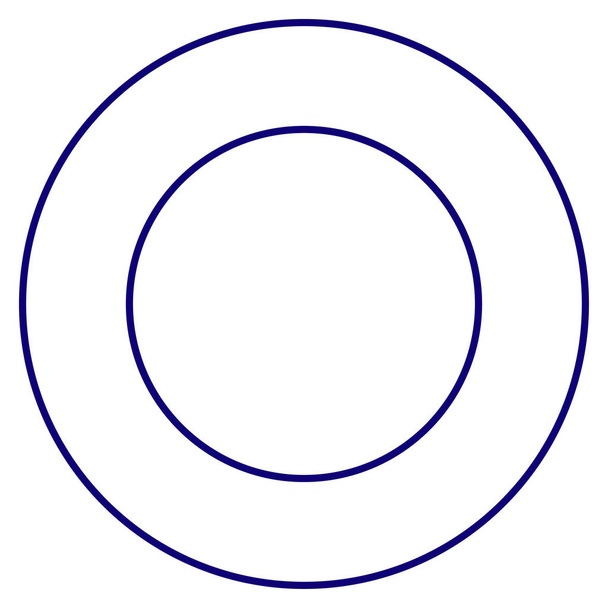 Dubbele ronde Frame sjabloon - Vector, afbeelding