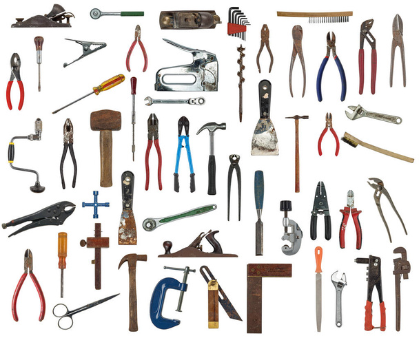 muchas herramientas manuales
 - Foto, Imagen