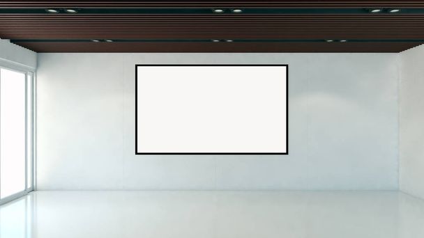 Moderní světlé interiéry bytu s rámeček a maketa 3d vykreslování - Fotografie, Obrázek