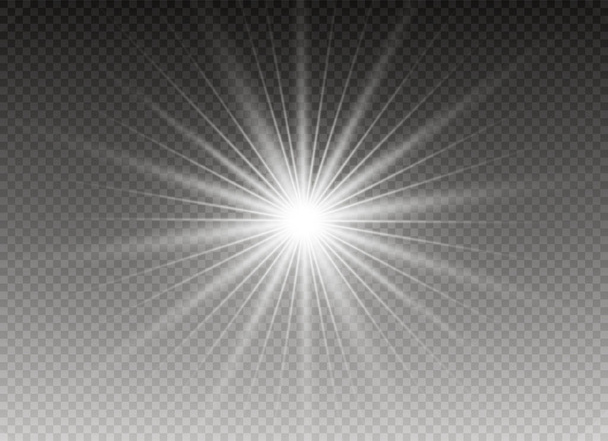 Glow light effect. Star burst with sparkles. Vector illustration. - Vector, Image