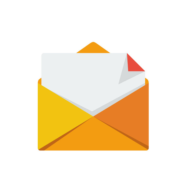 Simple Flat minimalist Email letter paper symbol icon - Вектор,изображение
