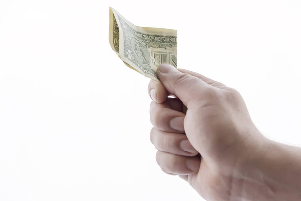 one dollar in hand - Zdjęcie, obraz