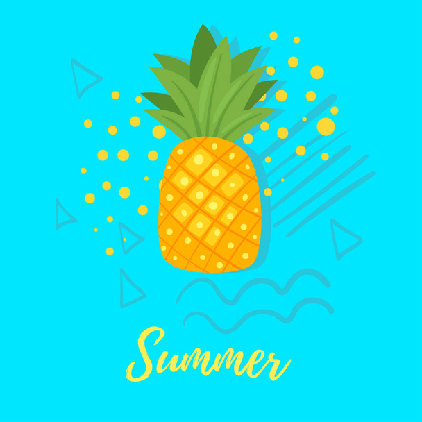  Design de verão para cartão postal da temporada
 - Vetor, Imagem