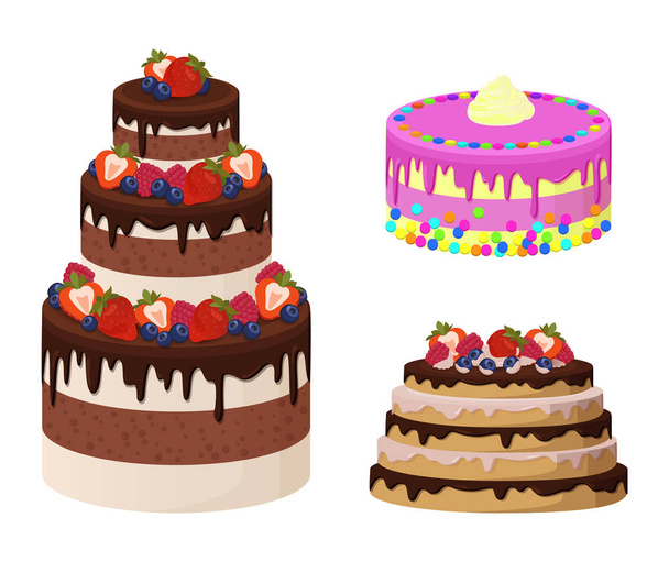 Sweet Bakery Collection Poster Vector Illustration - Vettoriali, immagini