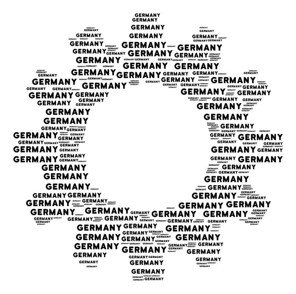 Cogwheel Composition of Germany Text Icons - Vector, Image
