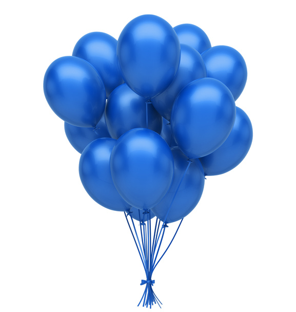 Blauwe ballonnen - Foto, afbeelding